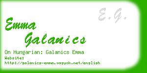 emma galanics business card